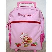 Strawberry Shortcake Rolling Luggage Backpack