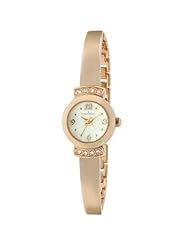 Peugeot 7092RG Womens Petite Rose Gold-tone Crystal Bracelet Watch