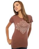 Obey The E Pluribus Obey T-shirt in Mahogany,T-shirts for Women