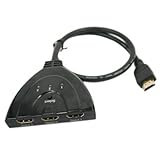 HDMI 3-In 1-Out HDMI Auto Switch with 1.5 ft. Cable