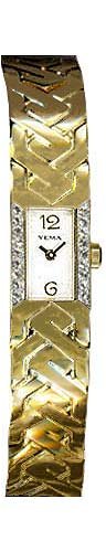 YEMA by Seiko of France Women's Gold-tone Baguette Cubic Zirconia Embellished Watch. Model: YM900