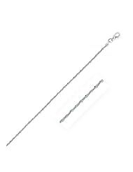 Rhodium Plated 1.5mm 925 Sterling Silver Sparkle Style Chain
