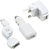 Online - UNIVERSAL 3 in 1 IPOD MAINS CAR & USB CHARGER FOR IPHONE, IPHONE 3G, NEW 2008 NANO & 2008 TOUCH