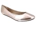 LEATHERETTE ROUND TOE FLAT