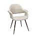 OFM 161 Collection Mid Century Modern Fabric Accent Chair with Arms, Dining Chair, 2 Pack, in Beige (161-FACB-BGE-2)