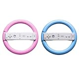 Blue and Pink Steering Wheels for Nintendo Wii - 2 Pack