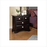 Najarian Furniture BDPALNSE Palazzo Nightstand in Ebony
