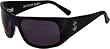 Tres Noir Shiny Black DEATH OR GLORY Sunglasses w/ Smoke Lens