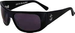Tres Noir Matte Black DEATH OR GLORY Sunglasses w/ Smoke Lens