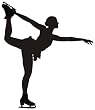 Figure Skating - 18"H x 16"W - Peel and Stick Wall Decal by Wallmonkeys