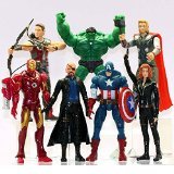 7 PCS The Avengers Hulk+Captain America+Black Widow+Iron Man+Thor Figure US