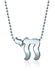Alex Woo "Little Faith" Sterling Silver Chai Pendant Necklace, 16"