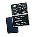 Dovo 11 Piece Set, Solid S/S,Satin Finish,Hard Black Leather Case