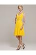 Newport Corsage-Trim Mesh Surplice Dress