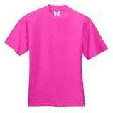 JERZEES - 50/50 Cotton/Poly T-Shirt Cyber Pink -S
