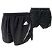 Adidas Men's Supernova Split Running Shorts (Size: Large) (Colour: Black )