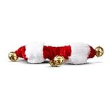 UPC 800443965290 product image for Petco Holiday Red Velvet & White Plush Bell Collar, Medium/Large | upcitemdb.com