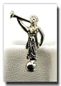 Angel Moroni Tie Tack (Silver) - Silver Color Angel Moroni Lapel Pin - Mormon Clothing Accessory - LDS Jewelry - Wear to Church - Great Gift - Religious and for Anyone - Wonderful for Neck Ties and Clothing - Great Gift for Everyone - Primary Present - Moroni Blows His Trumpet - Just Like the Gold Moroni on the Temples
