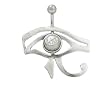Egyptian Eye Belly Button Shield with Clear Jewel
