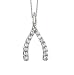 14k White Gold Diamond Wishbone Pendant (.07 cttw, J Color, I2 Clarity), 18