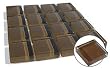 Reflections Glass 1x1" Mosaic Tile Clear Brown Earth