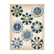 K&Company Blue Awning Metal Art Embellishments, 