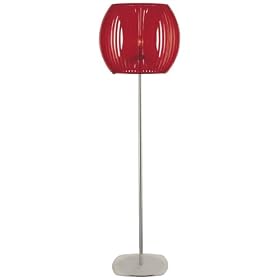 George Kovacs Red Acrylic Halogen Dome Floor Lamp