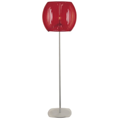 George Kovacs Red Acrylic Halogen Dome Floor Lamp