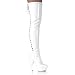 Delight-3063 Pleaser USA White Stretch Patent and White Size: 8