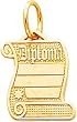 10K Yellow Gold Diploma Charm