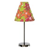 FLORAL FABRIC SHADE CANDLELAMP