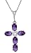 14k White Gold 18" Necklace with Amethyst title=