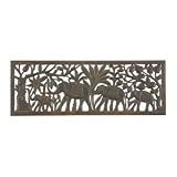 Elephants Wood Wall Sculpture Art 45w,16h