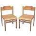 Gift Mark Fully Assembled Child's Contour Chairs, Natural