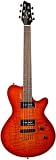 Godin LG P-90 Electric Guitar - Cherry Burst Flame