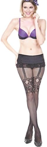 Plus Size Exotic Panty Hose - Assorted Styles (Garter Lace)