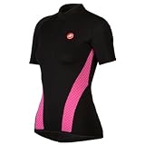 Castelli 2008 Women's Venere Short Sleeve Cycling Jersey - Black/Fuchsia - A8025-010 (XL)