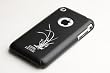 Apple iPhone 1G Soft Polycarbonate Slim fit Case - Black with Grass Tattoo (Cozip Brand) Made in Korea