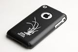 Apple iPhone Soft Polycarbonate Slim fit Case - Black with Grass Tattoo (Cozip Brand) Made in Korea