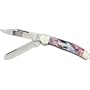 Bear & Son Cutlery KO9249 Old Glory Kodiak Series - Copperhead Knife with Red, White & Blue Swirl Mica Pearl Handles