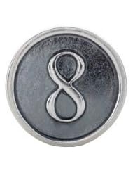 Kera Sterling Silver Numeral 8 Cylinder Bead