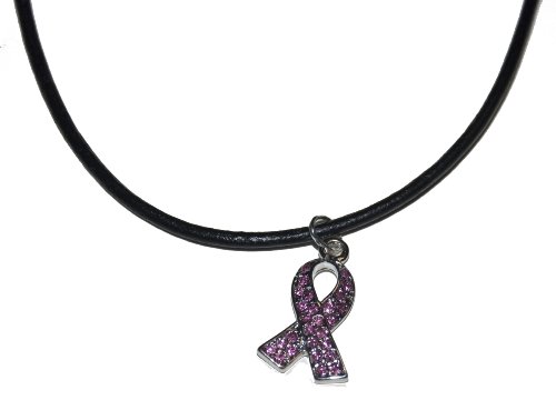 Pink Ribbon Necklace - Breast Cancer Awareness 
