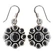 Silver Earrings Dangle for Women & Onyx Gemstone 1.25 inches (erg031)