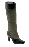 Taryn Rose Sugar Black Grey Quilted Knee Boots