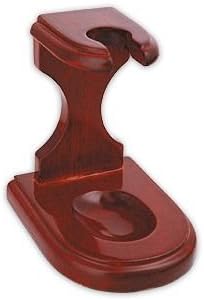Silver Flame Cherry Wood Tobacco Pipe Stand VEL21