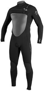 O'Neill Superfreak FZ 4/3 Wetsuit, Black/Black, Large Tall