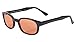Pacific Coast Sunglasses Biker Sunglasses, Black Frame/Orange Lens, One Size