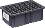 Quantum Storage Systems LBL3X5CO Conductive Label Holder for Dividable Grid Container DG91050, DG92060, DG93060, Clear, 6-Pack