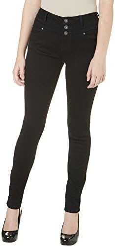 Blue Spice Juniors High Waist Stacked Skinny Jeans 9 Black