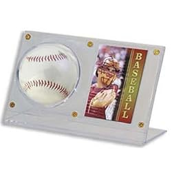 Ultra-Pro Acrylic Ball and Card Holder (Quantity of 6)